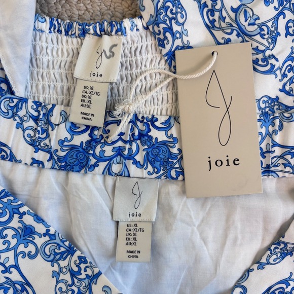 Joie Mosaic Print Crop Top and Midi Skirt Set, NWT Women's XL, Santorini Blue - Picture 4 of 16